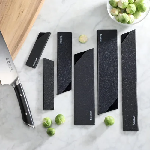 Vista 4 de Cangshan Juego de 6 protectores de bordes de cuchillos, 503633, color negro