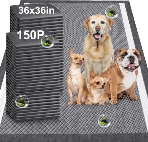 Vista 16 de Gimars - Almohadillas de carbón para orina de perros con control de olores 4XL, extragrandes de 36 x 36 pulgadas, 9 capas extra absorbentes, a