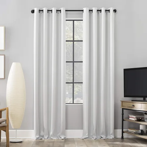 Sun Zero Nordic - Juego de 2 paneles de cortinas 100 % opacas con ojales, calidad de teatro, 52 x 108 pulgadas, color perla