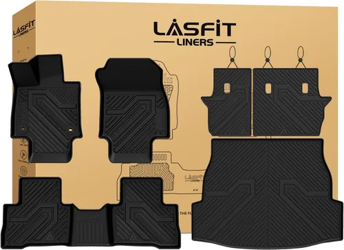 Vista 27 de LASFIT Alfombrillas para Toyota Tundra 2007-2011 doble cabina (no compatible con CrewMax o cabina regular), ajuste personalizado para todo