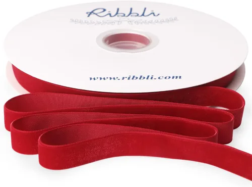 Vista 45 de Ribbli - Cinta de terciopelo marrón de 1 pulgada, carrete continuo de 25 yardas - Cinta navideña marrón para envoltorios de regalo, manualidades