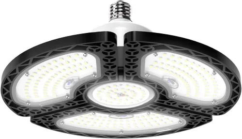 Luces LED de garaje, 80 W, LED deformable, luces de techo 12000 LM, CRI 80 LED, Luces de Tienda para Garaje, Luces de Garaje con 3 paneles