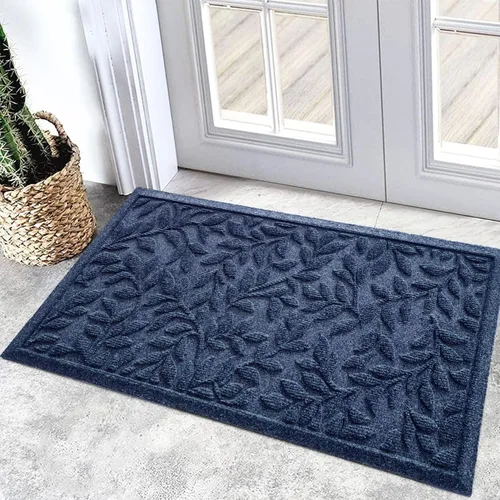 Vista 13 de Bulijojo Tapete de entrada frontal, duradero, resistente, tapete de bienvenida grueso, absorbente, de goma natural, antideslizante, fácil