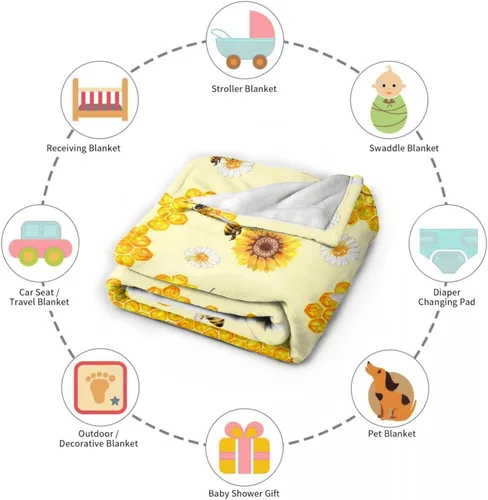 Vista 19 de Manta de otoño de gnomo, gnomo de otoño de 30 x 40 pulgadas, ligera, súper suave y acogedora para sofá, cama, sofá y silla