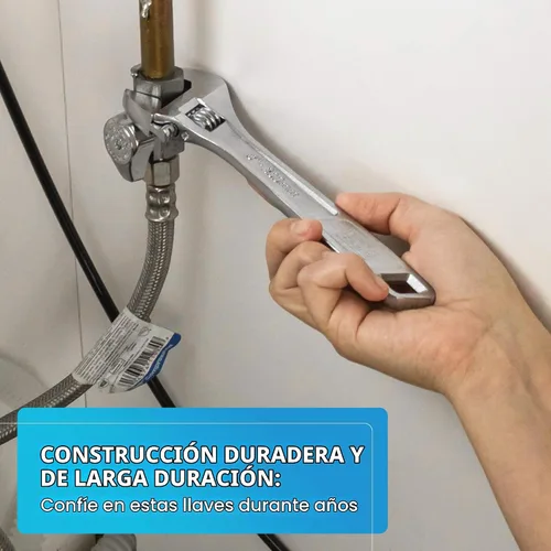 Vista 5 de BLACK+DECKER - Juego de llaves ajustables, 6 pulgadas, 8 pulgadas y 10 pulgadas, paquete de 3 (BDHT8159092APB)