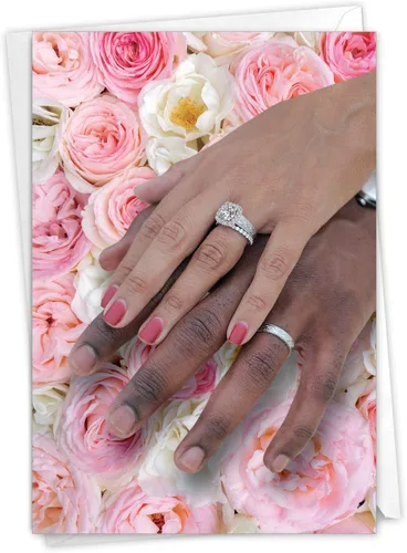 Vista 8 de NobleWorks Funny Wedding Congratulations Greeting Card with 5 x 7 Inch Envelope (1 Card) Congrats, Thank You Between The Sheets C11065WDG