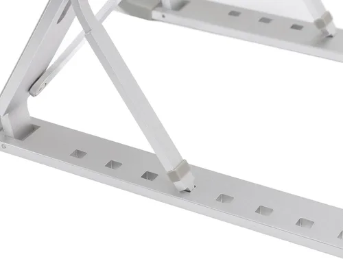 Vista 7 de Soporte para laptop para escritorio, soporte ergonómico ajustable de aluminio portátil para laptop, soporte plegable para computadora portátil