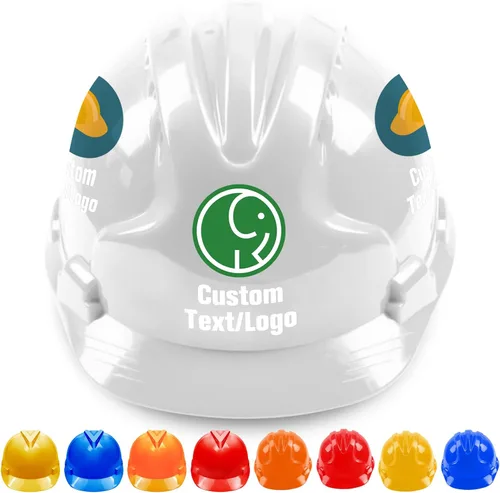 Vista 12 de Cascos de seguridad personalizados para hombres, casco de construcción de logotipo personalizado