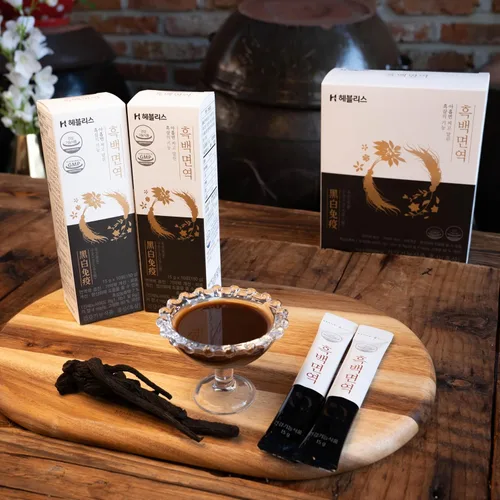 Vista 6 de [HEBLIS] Ginseng negro coreano y platycodon blanco, extracto asiático de Panax Ginseng, suplementos energéticos, apoyo inmunológico, palitos de miel