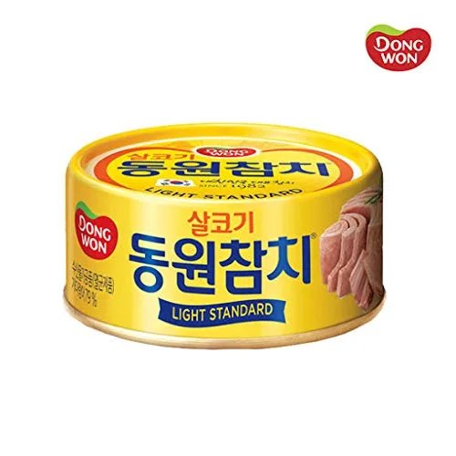 Vista 2 de Dongwon Nuevo atún ligero estándar estilo trozo en lata de aceite de 3.52 onzas, 3 latas