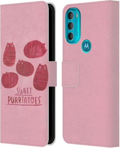 Vista 16 de Head Case Designs Officially Licensed Planet Cat Avocato Puns Leather Book Wallet Case Cover Compatible with Motorola Moto G71 5G