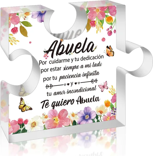 Vista 22 de Yopyame Regalos de Cumpleaños para Mamá en Español - Regalos para Mamá Placa Decorativa de Rompecabezas de Acrílico Recuerdo Pesos de Papel Regalos