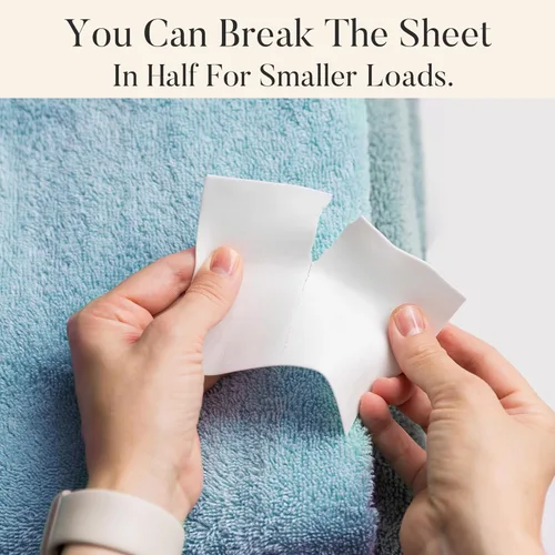 Vista 4 de Sábanas de detergente para ropa – Sábanas ecológicas para lavar la ropa, hipoalergénicas, libres y de aroma transparente, para hoteles, dormitorios