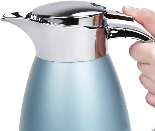 Vista 6 de Jarra de café de 61 onzas con aislamiento térmico de acero inoxidable para café, agua caliente, té, bebidas calientes, mantiene 12 horas calientes