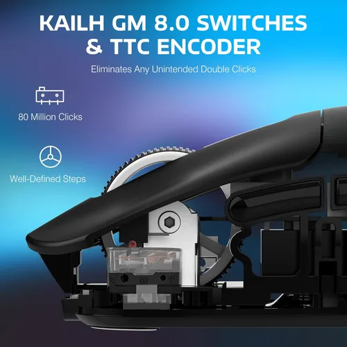 Vista 5 de ATTACK SHARK X3 - Mouse inalámbrico ligero para juegos con tres modos de 2.4GUSB-C con cableBluetooth, hasta 26K DPI, sensor óptico PAW3395