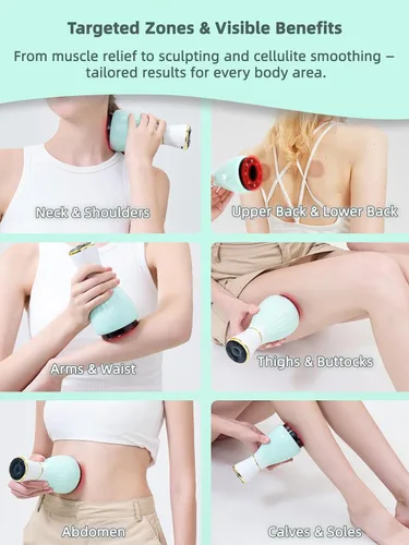 Vista 5 de Kit de ventosas eléctricas para terapia de masaje con calor, herramienta de masaje para celulitis, masajeador de drenaje linfático, alivio del dolor