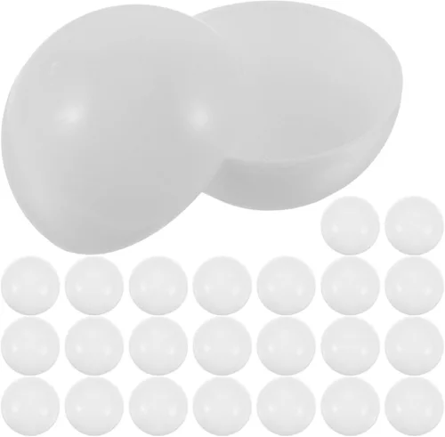 Vista 9 de Hemoton 25 bolas de bingo huecas de plástico, bolas de rifa que se abren para máquinas expendedoras y fiestas de cumpleaños, 1.6 in, color aleatorio