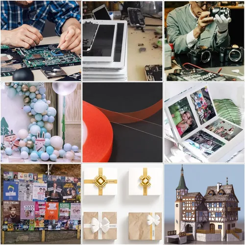 Vista 4 de Cinta adhesiva fuerte de doble cara transparente para reparación de iPhone, teléfono celular, pantalla LCD o de laptop (de 0.059 ~ 1.181 pulgadas)