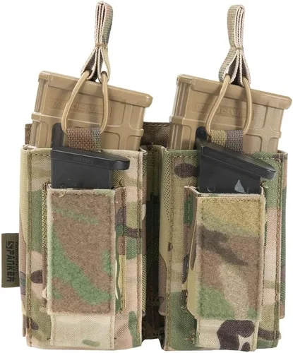 Vista 18 de EXCELENTE ELITE SPANKER - Funda de munición de tipo MOLLE con parte superior abierta, individual/doble/triple, para cargadores elásticos de rifle M4