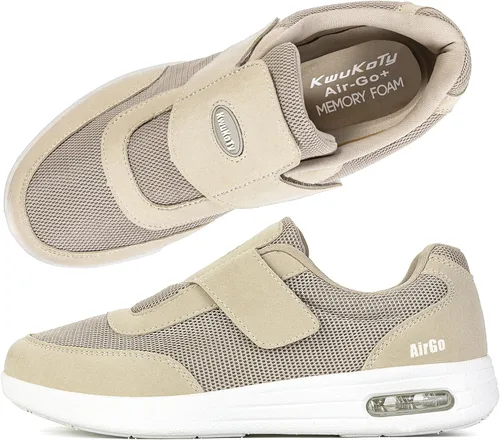 Orthopedic Shoes for Men, Wide Width Diabetic Walking Shoes with Air Cushion & Arch Support for Plantar Fasciitis | Size 7.5-13 Wide