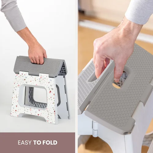 Vista 224 de Vigar Taburete compacto plegable, taburetes de 10-1/2 pulgadas para adultos de hasta 330 libras, taburete ligero, taburete plegable antideslizante