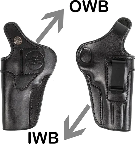 Vista 2 de para Ruger GP100 Revolver 4 pulgadas barril IWB pistola de cuero pistolera