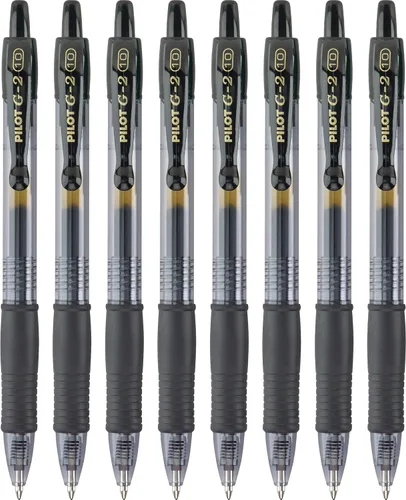 Pilot G2 Premium - Bolígrafos de gel color negro, punta gruesa de 0.039 pulgadas, 8 color negro
