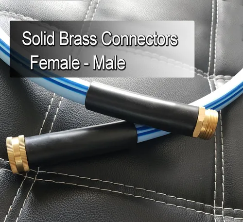 Vista 3 de Atlantic Manguera de jardín resistente de 100 pies x 5/8 pulgadas, manguera de agua de color azul (100 pies)