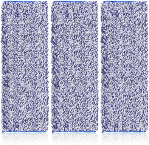 Paquete de 3 almohadillas de microfibra para la familia de trapeadores Bona, almohadillas lavables y reutilizables para limpiadores de pisos de