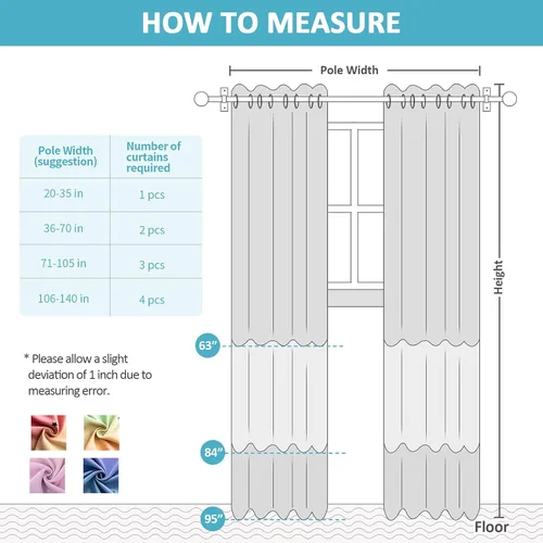 Vista 7 de Stiio Cortinas con Recortes de Estrella para Dormitorio de Niñas, 2 Paneles, Cortinas Opacas 2 en 1 que Bloquean la Luz con Cortinas de Ventana