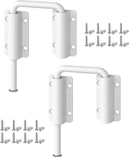 Vista 13 de Cerradura de bucle de puerta deslizante multiángulo, cierre de puerta de aleación de aluminio de 90/180 grados para puerta de granero simple/doble