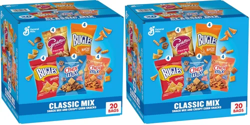 Vista 8 de Cheesy Mix Paquete variado de aperitivos, Chex Mix Cheddar, Bugles Nacho Cheese, Gardetto's Aged Cheddar, 20 unidades, 28.875 oz