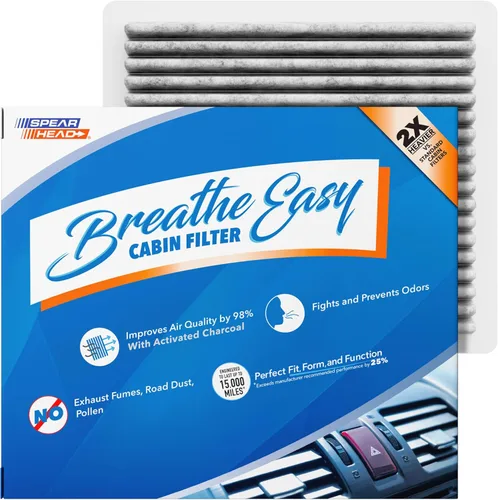 Vista 26 de Filtro de cabina AC y calefactor de defensa contra olores Breathe Easy de Spearhead, se ajusta como OEM, hasta un 25% más duradero con carbón