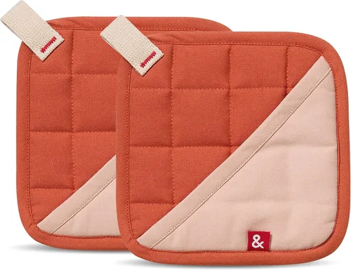 Vista 7 de Hedley & Bennett Soporte para ollas con bolsillo – Soportes para ollas calientes para cocina resistentes al calor – 100% algodón exterior y forro