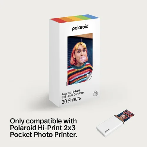Vista 10 de Paquete de Polaroid Hi-Print + Papel - Impresora de bolsillo de foto 2x3 de segunda generación con Bluetooth conectada Dye-Sub - Impresora negra +