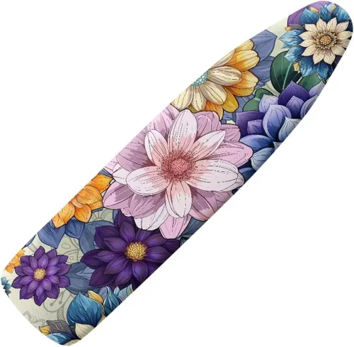 Vista 13 de Funda para tabla de planchar y almohadilla extra gruesa, antiadherente, resistente a las manchas y a las manchas, bordes elásticos con espuma