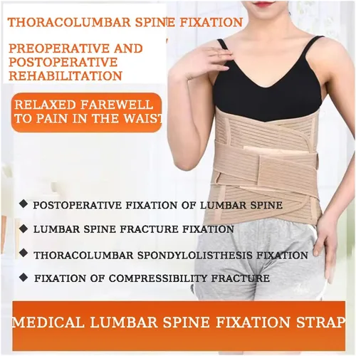 Vista 2 de Soporte lumbar posoperatorio para hernia de disco y alivio de la ciática, cinturón de soporte de cintura abdominal para mujeres (tamaño: M/M, XL/XL)