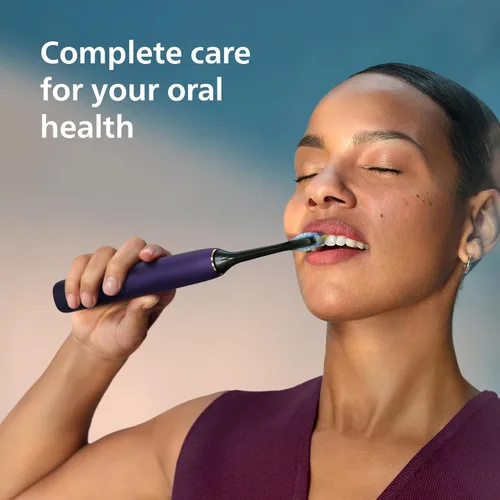 Vista 2 de Philips Sonicare 9000 Edición Especial Cepillo de dientes recargable, Negro/Morado, HX9911/91