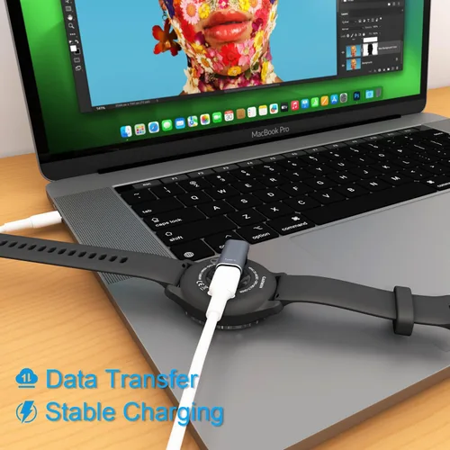 Vista 3 de Cargador USB-C para reloj Garmin (paquete de 3), adaptador de cable de carga USBC para Fenix 8/7/7X/7S, Vivoactive 5/4/4S, Forerunner