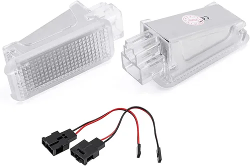 Vista 2 de Golf GTI MK5 MK6 Luces de Proyector de Cortesía Led para Puerta de VW Touareg Tigvan Eos Passat B5 B6 CC Golf 4/5/6 Sharan Beetle Luz Azul LED