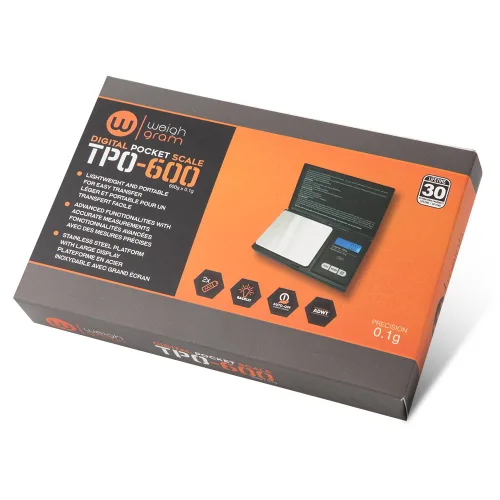Vista 6 de Báscula de Peso Weigh Gram 600g x 0.1g, Balanza de Bolsillo, Balanza Digital para Joyería, Balanza de Alimentos, Balanza de Cocina, Balanza Digital