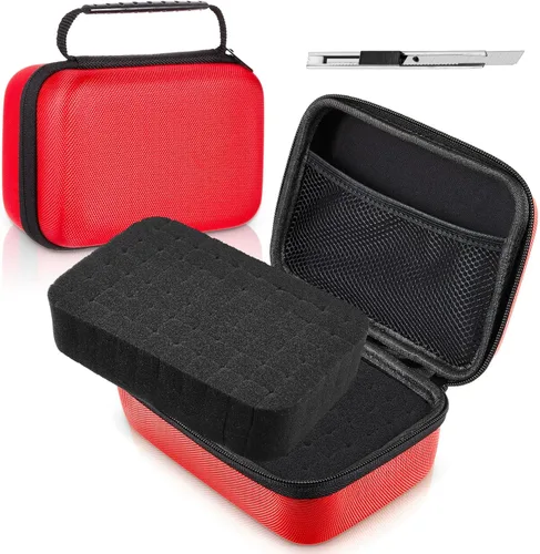 Vista 13 de Relaxweex Funda rígida de EVA con espuma personalizable de 7.1 x 4.7 x 3.1 pulgadas, funda protectora de transporte de EVA a prueba de golpes