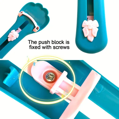 Vista 3 de TITA-DONG Cuchara exprimidora con forma de garra de gato, cuchara para lamer deliciosas, cuchara para comer alimentos húmedos para gatos, cuchara