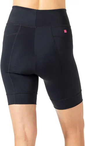Vista 4 de Terry Pantalones cortos de ciclismo para mujer, acolchados, cintura alta, pantalones cortos de ciclismo para mujer con acolchado, pantalones cortos