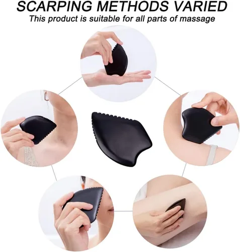 Vista 3 de Herramientas de masaje facial Gua Sha, herramienta tradicional de masaje facial y corporal, herramienta de drenaje linfático para esculpir la cara