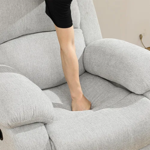 Vista 62 de Juego de sofá reclinable para sala de estar, juego de muebles de 2 piezas, sofá reclinable de 3 asientos y sofá biplaza con portavasos y consola