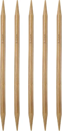 Vista 20 de HARFINGTON 5 piezas de agujas de tejer de bambú de doble punta tamaño US 0 (2 mm) carbonizadas de 7.9 pulgadas (20 cm) rectas para tejer creativa