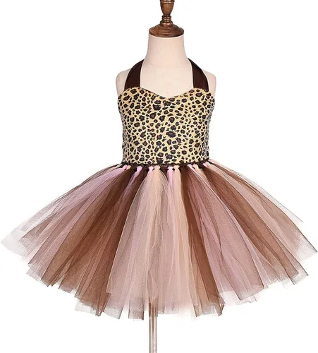 Vista 3 de Conjunto de disfraz de animal de tigreleopardocebra con cola de aro para el pelo disfraz de Halloween
