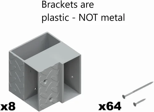 Vista 3 de Kit de almacenamiento de techo de plástico pesado de 24 pulgadas de ancho x 48 pulgadas de profundidad, gris, accesorios de almacenamiento de garaje