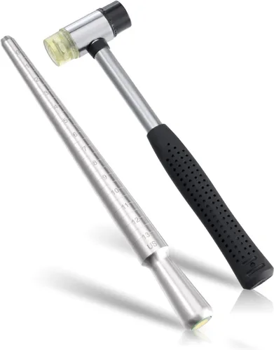 Vista 14 de Meowoo Juego de herramientas de medición de tamaño de anillo, medidores de anillo con mandril medidor de tamaño de dedos, herramientas de medición